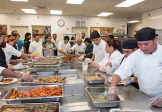 Behind the scenes in the kitchen at last year's Houston Culinary Awards dinner. Photo by Chuck Cook Photography