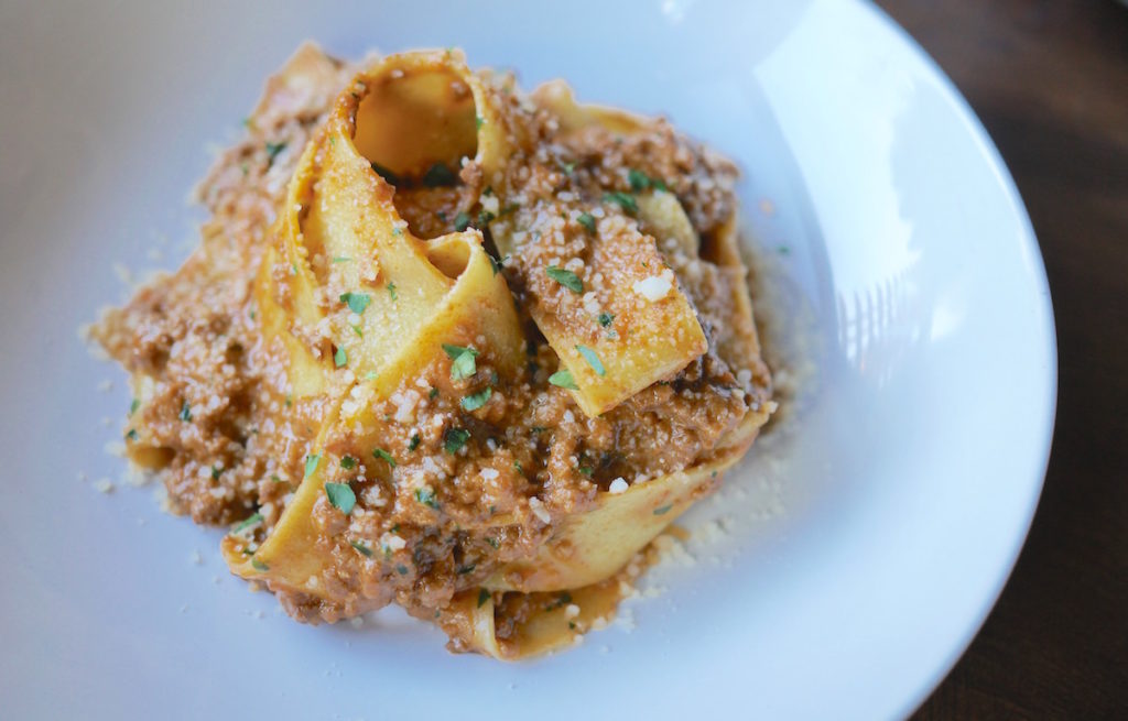 Pasta is made from scratch daily at Nobie's. 