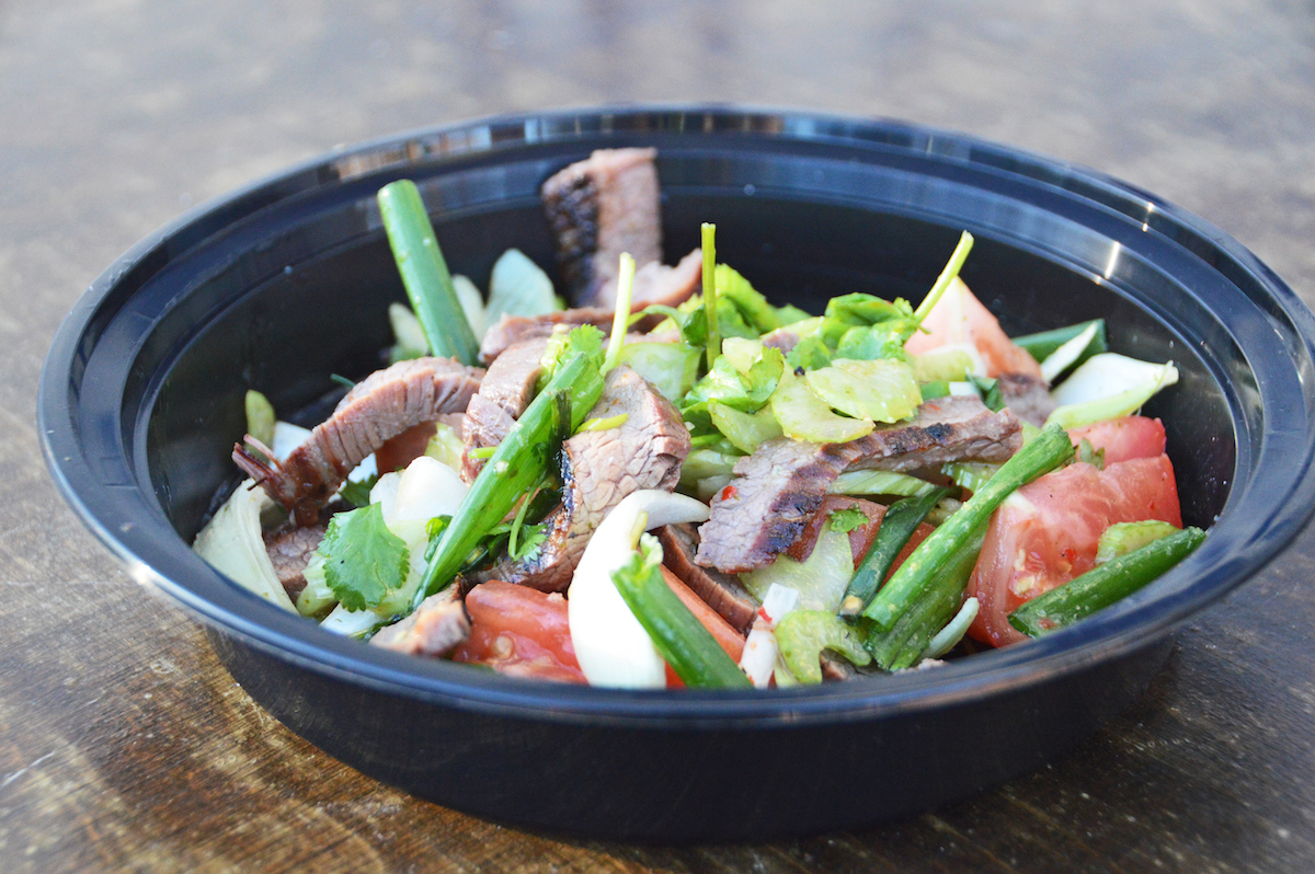 Grilled beef salad at Sap Sap Thai pop-up