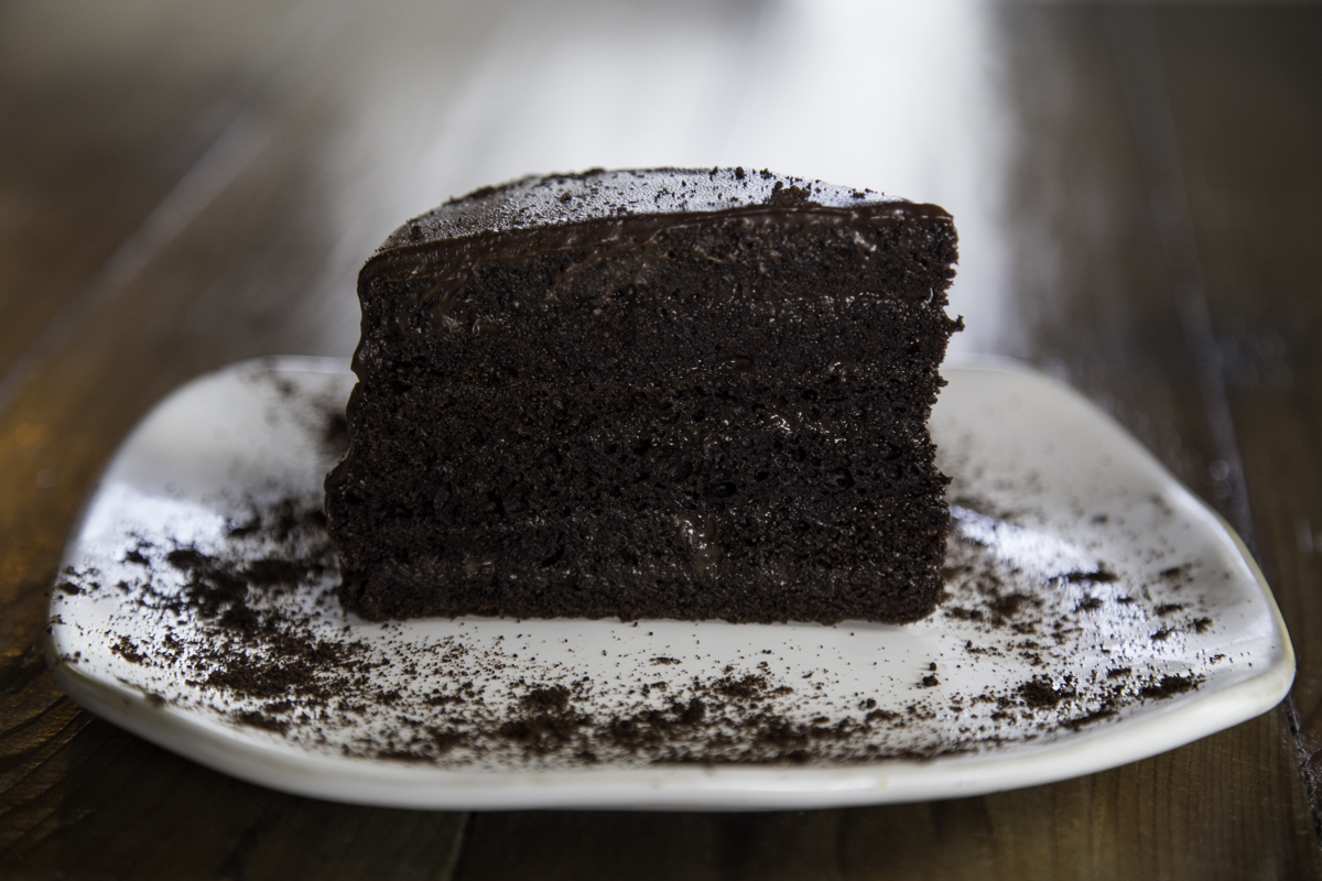 Chocolate layer cake at Field & Tides