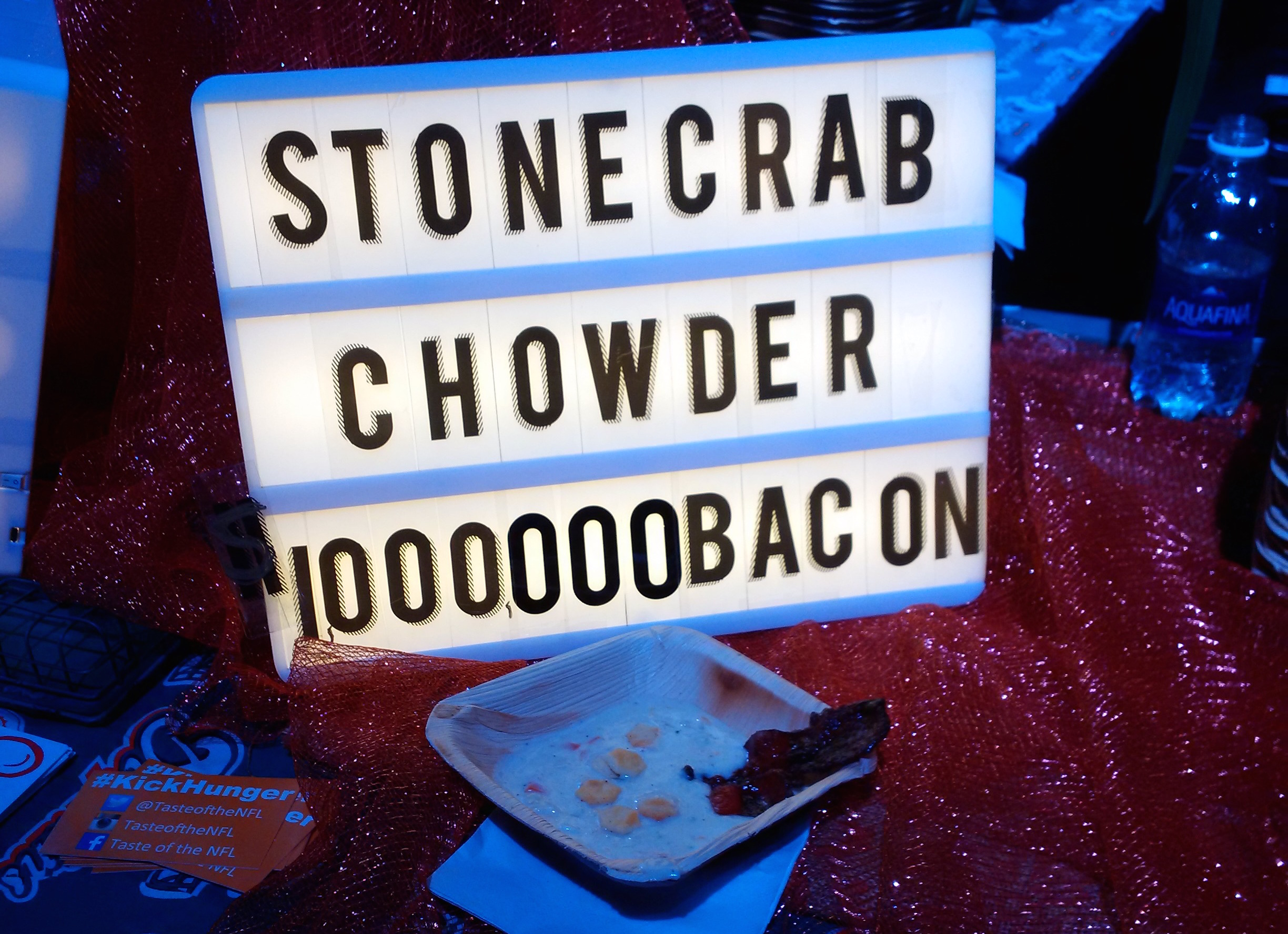 stone crab chowder at Taste of the NFL