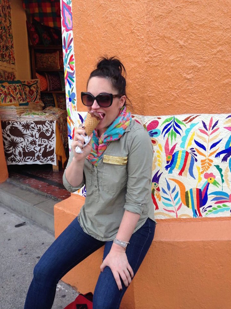 Eating my second helado of the day in the real Tlaquepaque village in Jalisco, Mexico. Photo by Monica Richards