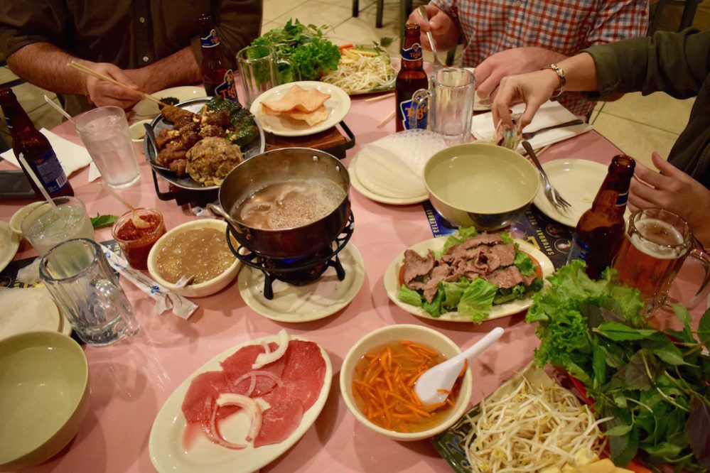 A bon 7 mon feast at Saigon Pagolac.