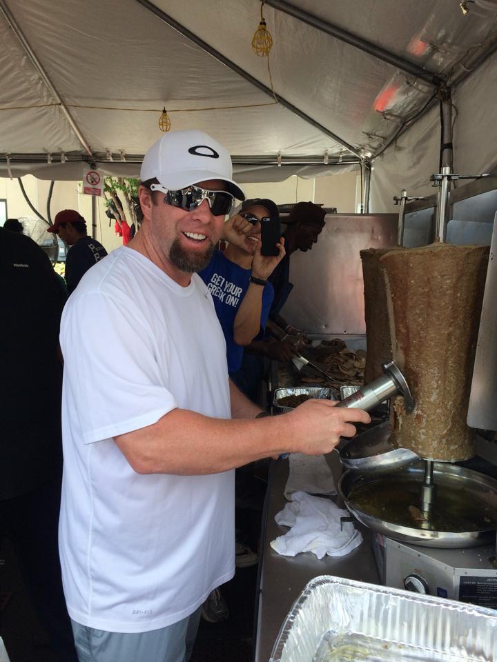Jeff Bagwell getting after some gyro meat at the 2014 Original Greek Festival. Photo via Facebook